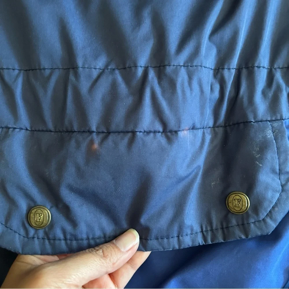 Vintage Fosters Grand Prix Navy Down Jacket